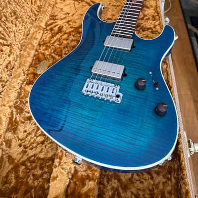 Suhr Modern Carve Top 2014 Reload Collection Flamed Blue Aqua Cocobolo Neck **Stunning!** image 1