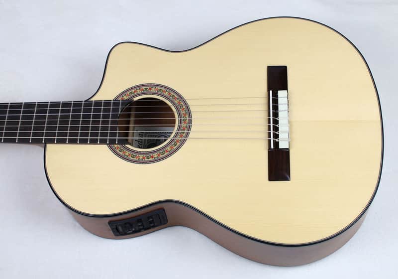 NEW Cathedral Model 107CEL 7-String Classical Harp Guitar w/Spruce Top, Pickup, Cutaway, w/SoftCase image 1
