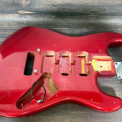 80s FERNANDES FST-80 Stratocaster Type Alder Body Candy Apple Red Made in Japan image 1