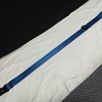 PERRI'S 2" Navy Seatbelt Webbing Guitar Strap With Genuine Leather Ends - NEW - Seat Belt image 2