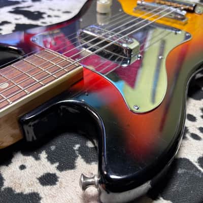 Teisco Single Pickup Guitar 1960's -Bobkat - Sunburst - Metal Pickguard image 8