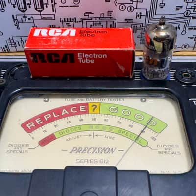 RCA (Mullard) 6922 E88CC (6DJ8) - Gold Pins Black Plates Top Getter Pair image 5