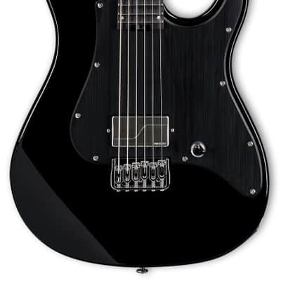 ESP LTD SN-1 HT Baritone Electric Guitar. Black image 2