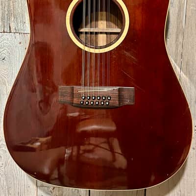 Rare 1978 Daion THE '78 Heritage 12-String Made in, Mahogany Stain Gloss Finish Slotted Headstock , Pro Setup Hard Shell Case image 4