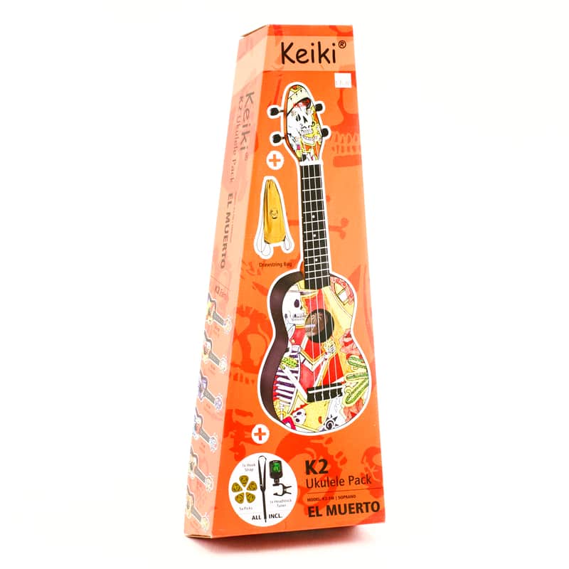 Keiki K2 Soprano Ukulele Pack, K2-EM El Muerto image 1