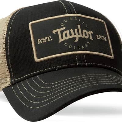 Genuine Taylor Black/Khaki Trucker Hat, Patch Logo, OSFM, #00390