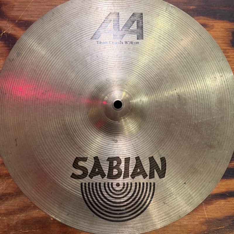 Sabian 16" AA Thin Crash Cymbal image 1