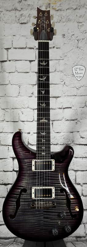 PRS Hollow Body II Piezo 2025 - 10 Top Custom Color Emerald Magenta Burst w/OHSC