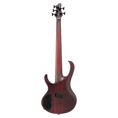 Ibanez BTB Bass Workshop 5-String Multi-Scale Electric Bass Guitar with Rosewood Fretboard (Natural Browned Burst Flat) image 2