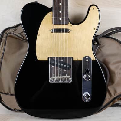 Fender FSR Made in Japan Traditional '60s Telecaster Black w/ Matching Headstock 2022 Black MIJ Gold Anodized Pickguard w/ Gig Bag image 1