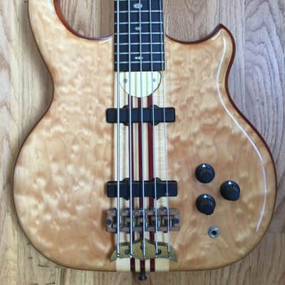 Alembic Persuader Distillate 5 String Bass Quilted Maple 1988 image 5