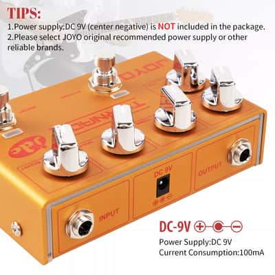 JOYO R-21 TORNADO Dual Channel Overdrive + Boost 4 Guitar or Bass Pedal Independent Foot-switch image 6