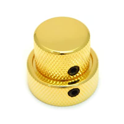 MK-STK-G (1) Gold Full Size Stacked Guitar/Bass Knob for 6mm/8mm Shaft