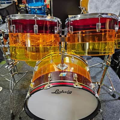 Ludwig Vistalite Drum Kit, Tequila Sunrise Early 70s USED! RKTQQ050725 image 2