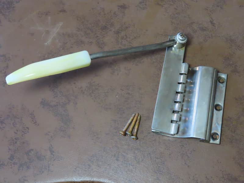 AGED Vibrola Tailpiece Nickel SHORT fits Gibson Firebird Flying V SG RELIC