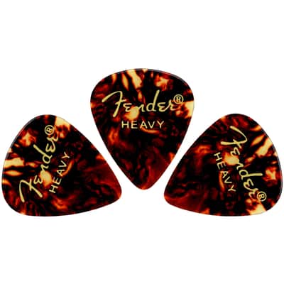 Fender Classic Celluloid 351 Shape Guitar Picks, Heavy, Tortoise Shell, 12-Pack image 2