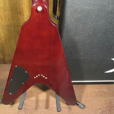 Dean Flying V Amber Burst Flame Maple Made in Korea With Original Hard Case image 5