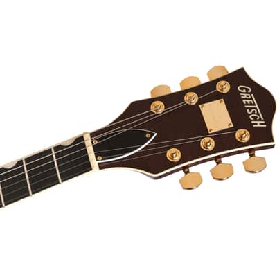 Gretsch Broadkaster LX Figured Center Block with String-Thru Bigsby GHW Havana Burst - Semi Acoustic Guitar image 4