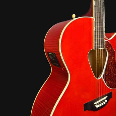 Gretsch G5022CE Rancher Jumbo Cutaway Electric, Fishman Pickup Savannah Sunset Inc Hard case image 5