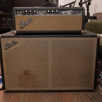 1964 Fender Bassman 2-Channel 50-Watt 2x12" Piggyback Guitar Amp Black Panel image 1