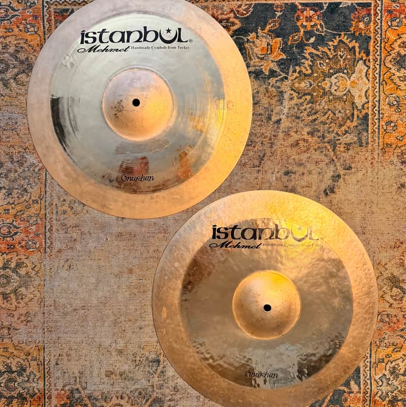ISTANBUL Mehmet Brilliant Sand Blasted Paper Thin Hihats 16” 1069 1078 g LIGHT RESPONSIVE SMOOTH image 1