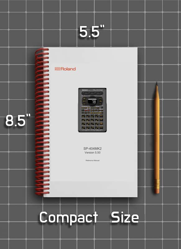 Roland SP-404MK2 — 7 in 1 Manual Guide — 264 Pages — Half Size 5.5x8.5 image 1