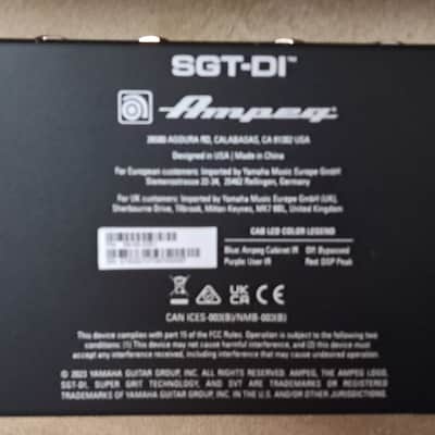 Ampeg SGT-DI Bass Preamp / DI 2023 - Present - Silver / Black image 2