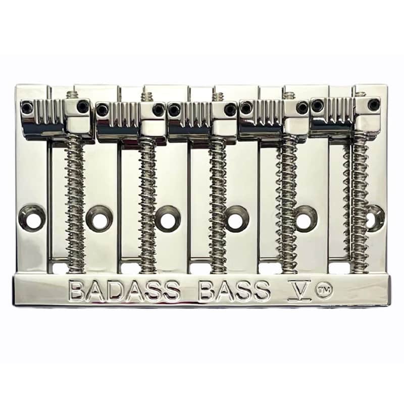 Leo Quan Badass V 5-String Bass Bridge Grooved Saddles Nickel BB-3345-001 image 1