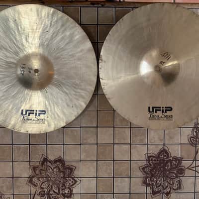 UFIP Primo Series Cast Bronze 14” Hi-Hat Cymbals 2000’s - Bronze image 2