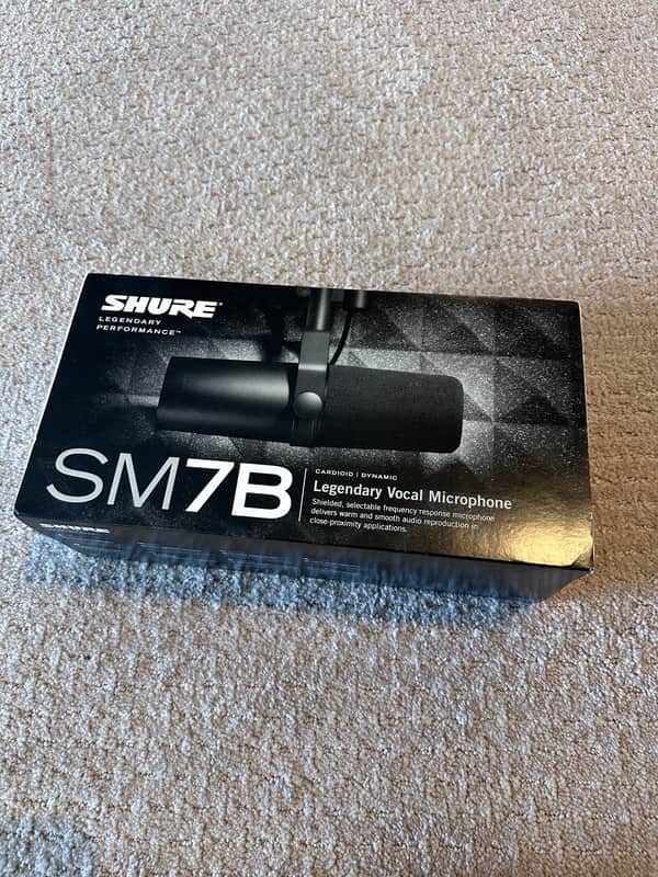 Shure SM7B Cardioid Dynamic Microphone 2001 - Present - Black image 1