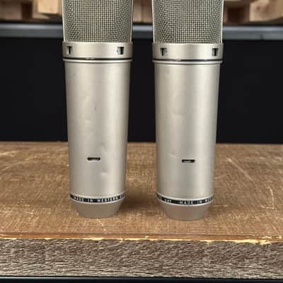 Vintage Neumann U87 Condenser Microphone Matched Stereo Pair! Sequential SN! 1971 U 87 With Swivel Mounts. Rare! image 7