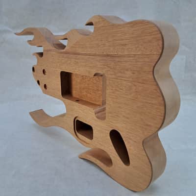 Unfinished Mahogany (1 pc) Hxx Jem Guitar Body - Flame, Trem Fits RG Necks J2424 image 4