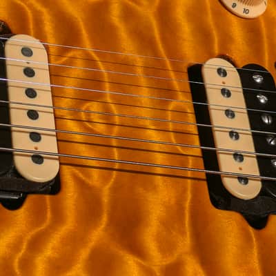 1993 Ernie Ball Music Man Edward Van Halen Signature - Amber Quilt Top / Byrds Eye Maple Neck image 13