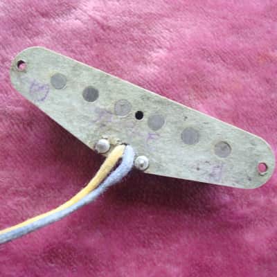 Vintage 1966 Fender PRE-CBS Grey Bottom Stratocaster Pickup Set Strat 1965 image 5