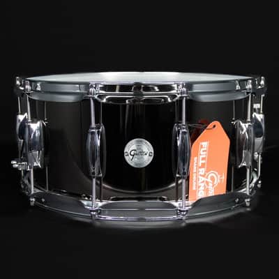 Gretsch Full Range 14" x 6.5" Black Nickel Over Steel Snare Drum 2026 - Black image 1