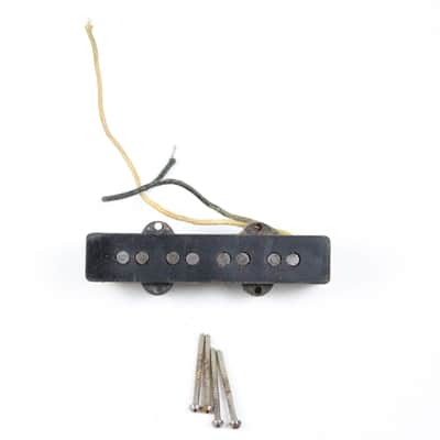1965 Vintage Fender Jazz Bass NECK Pickup Rewound L-Series Grey Bottom USA 1960s Pre-CBS image 1