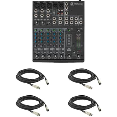 Mackie 802VLZ4 8-Channel Analog Mixer with 4x XLR Cables image 1