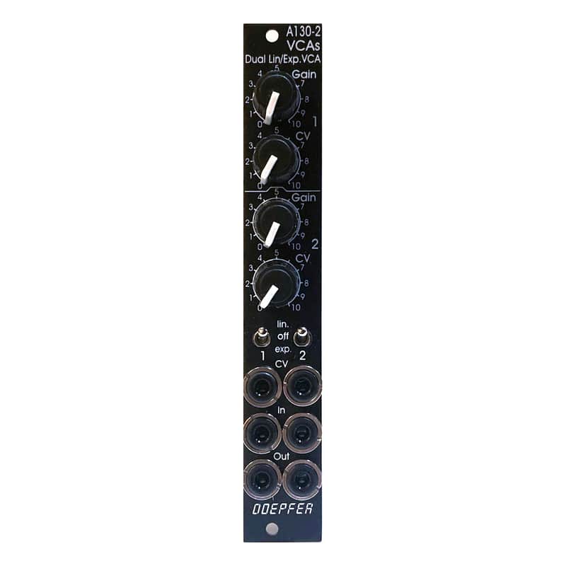 Doepfer A-130-2V Dual VCA Eurorack Module (Slim) - Vintage Black image 1