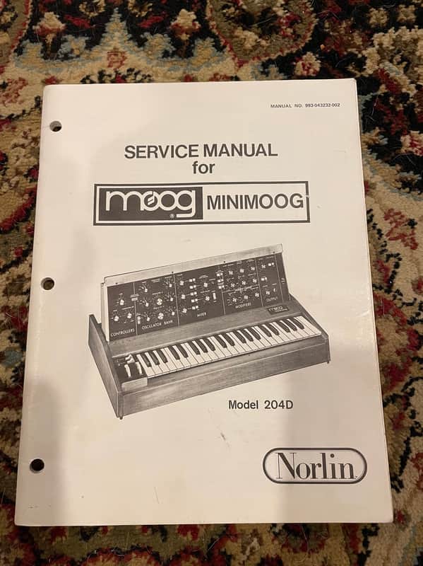 Original MiniMoog Model D Service Manual Bundle image 1