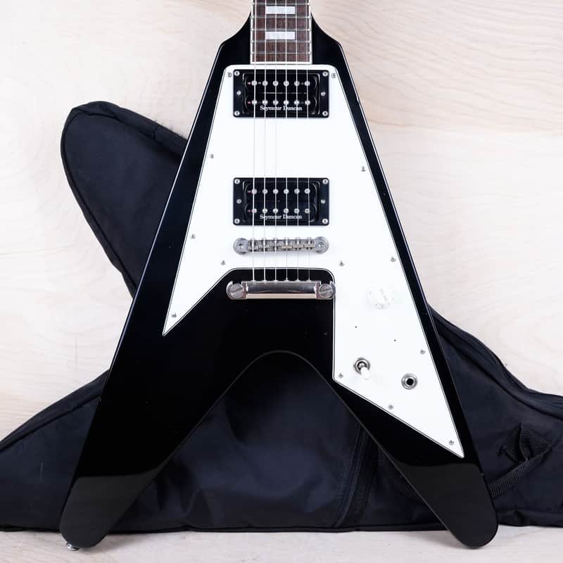 Edwards V E-FV-120D 1990s Black Seymour Duncan Pickups ESP Made in Japan MIJ w/ Bag image 1