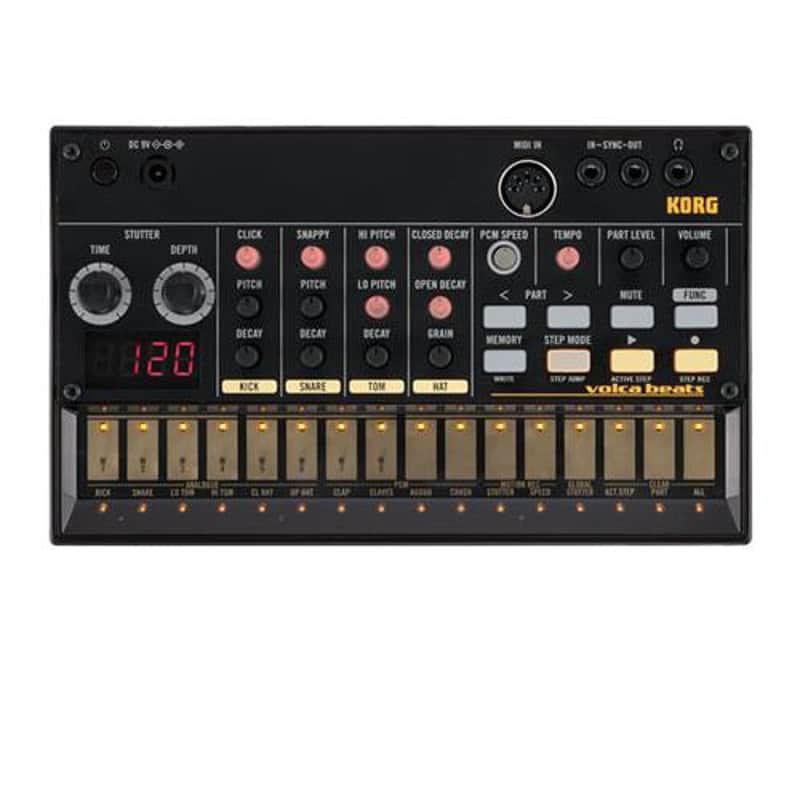Korg Volca Beats Analog Rhythm Machine Synthesizer with 16-step Sequencer, Drum Parts, MIDI Input, Sync I/O image 1