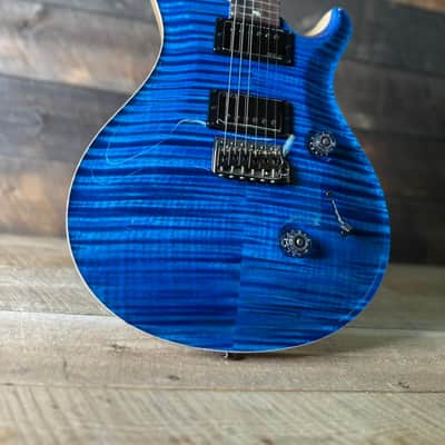 PRS Wood Library Custom 24 Flame Top  Brazilian Rosewood Fretboard!  - Aquamarine 411452 image 5
