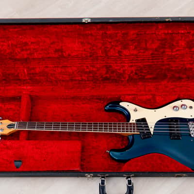 1966 Mosrite Ventures Model Bass Ink Blue 100% Original w/ Case image 18