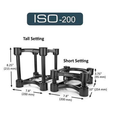 ISOACOUSTICS ISO200 Lot de 2 supports d'enceintes grand format image 3