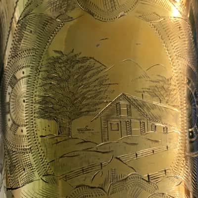 CONN GOLD PLATED ALTO STENBERG PORTRAIT RARE 1929 CHU BERRY FINISH 97% SAX SAXOPHONE ENGRAVING CRISP image 1
