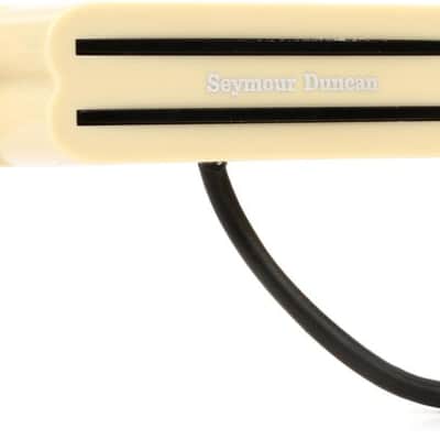 Seymour Duncan SHR-1b Hot Rails Bridge Strat Single Coil Sized Humbucker Pickup - Cream image 2