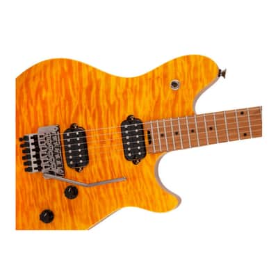 EVH Wolfgang Standard QM 6-String Electric Guitar with Basswood Body and Baked Maple Fingerboard (Right-Handed, Trans Amber) image 7