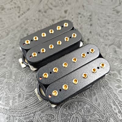 Schecter USA Custom Shop "Synyster Gates" Open Coil Humbucker Pickup SET in Black w/ Gold Hex Poles! Bridge & Neck "Synbuckers", A7X, Avenged Sevenfold, Avenger (SKU: 1A78) image 1