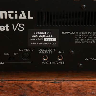Sequential Prophet VS Rackmount 8-Voice Polyphonic Synthesizer 1986 - 1987 - Black image 10