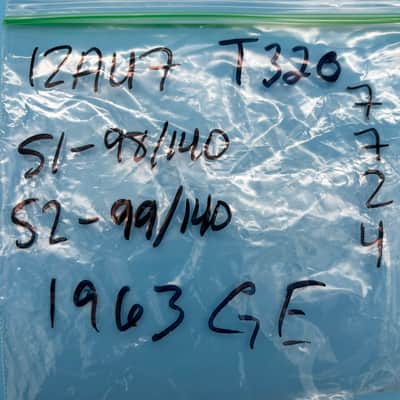 1963 GE 12AU7A ECC82 Vintage Short Gray Plate Halo Getter Preamp Tube! T320 image 7